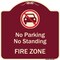 Signmission Designer Series-No Parking Or Standing Fire Zone With Graphic, 18" x 18", BU-1818-9958 A-DES-BU-1818-9958 - alternate 1